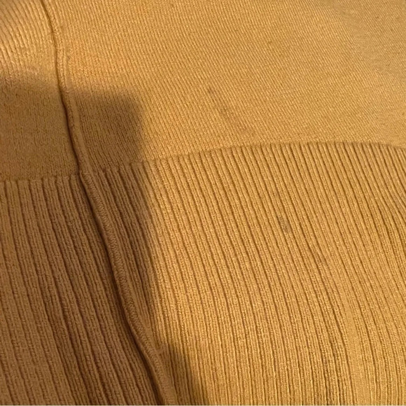 French Connection Mustard Yellow Sweater Size Small High Neck Long Sleeves Top - Picture 6 of 7